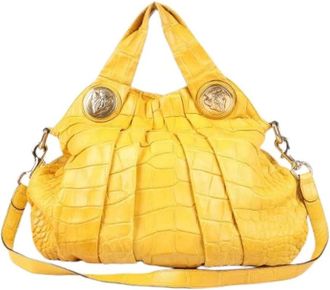 Gucci Vintage, unisex, Geel, ONE Size, Leer, Pre-owned Hysteria Top Handle