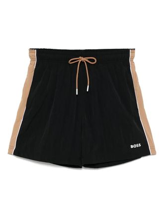 BOSS Zwembroek met logoprint - Zwart