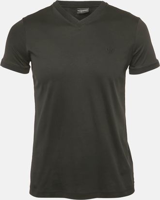 Emporio Armani Black Jersey V-Neck T-Shirt
