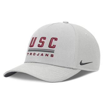 Nike USC Sideline Practice Rise Nike Mens Dri-FIT College Adjustable Hat in Grey | NC060BBSCJ-RKB