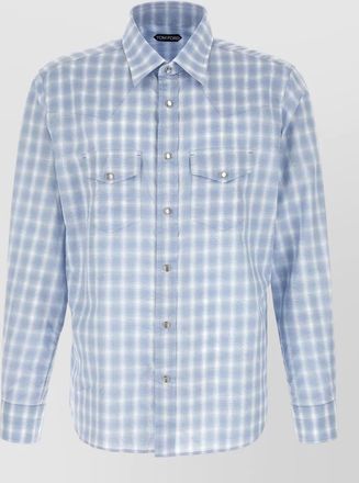 Tom Ford western check shirt button down collar