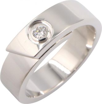 Cartier Silver Clear White Gold (18K) Band Ring (Pre-Owned)