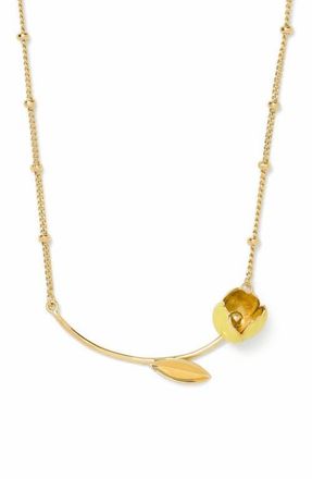 Kate Spade New York golden bloom bar pendant necklace in Yellow. at Nordstrom