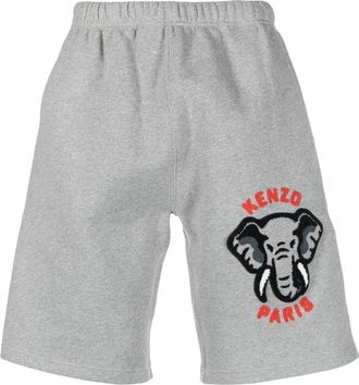 Kenzo Varsity logo shorts - men - Cotton - M - Grey