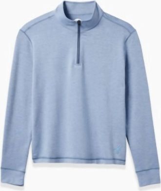 Toes on the Nose Womens Sea Silk Barrel 1/4 Zip In Pacific