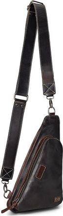 Bed Stü Adept Cross Body Womens Handbags Black/Teak : MD, Cotton/Leather