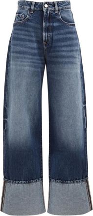 Icon Denim Los Angeles Jeans, Dames, Blauw, W24, Katoen, Kiki Wide Leg Jeans