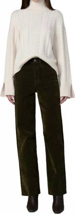 Joe's Margot Flocked Straight Jeans In Olive