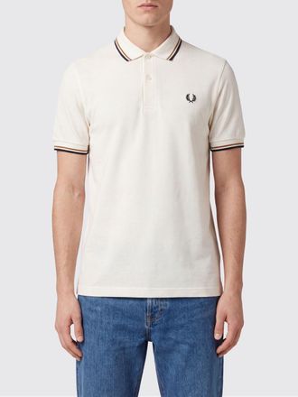 Fred Perry Cotton Polo Shirt with Contrast Tipping and Embroidered Logo