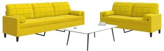 vidaXL Vidaxl - Juego De Sof&aacute;s Con Cojines 2 Piezas Terciopelo Amarillo