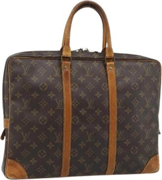 Louis Vuitton Pre-owned Business Bag - Dames - Vintage Handtas - Bruin - ONE Size - Leer - Vintage