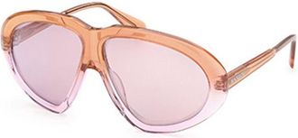 Max & Co. MO0001 44U Womens Sunglasses Orange Size 60