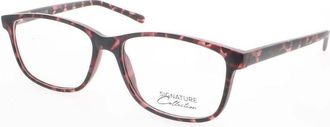 Signature Unisex Pink Rectangular Eyeglass Frames S7018PinkTort55