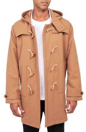 ConStruct Solid Wool Toggle Coat in Khaki at Nordstrom, Size X-Large