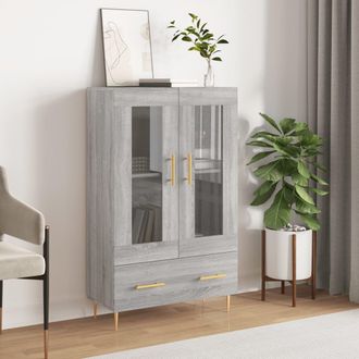 Berkfield Home Highboard Grey Sonoma 69.5x31x115 cm Engineered Wood