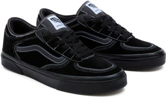 Vans Sneaker VANS Rowley Classic, Damen, Gr. 38,5, schwarz (schwarz schwarz), Leder, Schuhe Sneaker, unisex