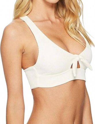 L*Space Ridin High Ribbed Tara Top In Cream