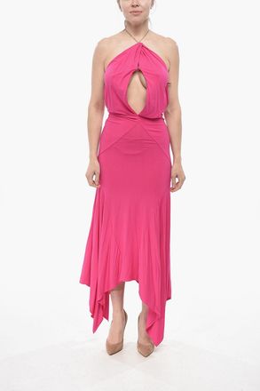The Attico Jersey Halter Neck Dress The Attico