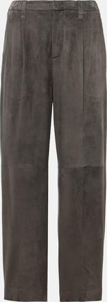 Brunello Cucinelli Suede straight pants
