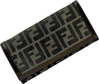Fendi Pre-owned Lange Portemonnee (bi-fold) - unisex - Vintage Accessoires - Bruin - ONE Size - Leer - Vintage