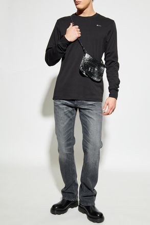 Diesel T-shirt T-MIEGOR-LS-MET, Mens, Black