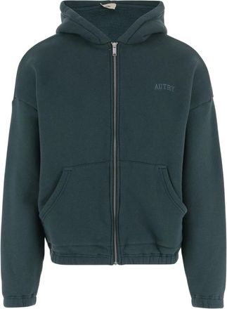Autry Katoenen Hoodie met Rits - Heren - Vesten met rits - Groen - S - Katoen - Hoodies & sweatvesten
