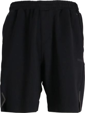 BOSS Shorts met elastische tailleband - Zwart