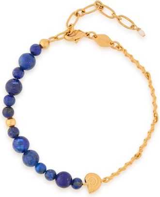Anni Lu Anni LU Deep Blue Beaded 18kt Gold-plated Bracelet - One Size