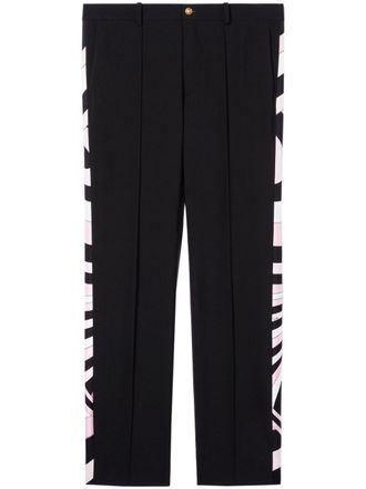 【関税&送料込】Pucci Trousers Black Vintage EMILIO PUCCI Italy Black Cotton Blend Side Zip Pants