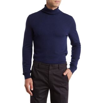 Amicale Cashmere Turtleneck Cashmere Sweater in Nvy at Nordstrom Rack, Size Medium