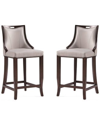 Manhattan Comfort Set Of 2 Emperor Barstools