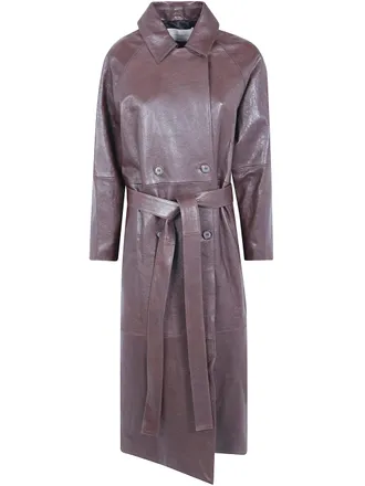 Magda Butrym Leather Coat Leather Coat