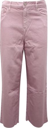 Roy Rogers Licht Bull Cropped Broek - Dames - Straight fit broeken - Roze - W32 - Broeken