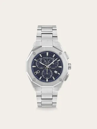 Ferragamo Men Ferragamo Edge Chrono Watch Blue