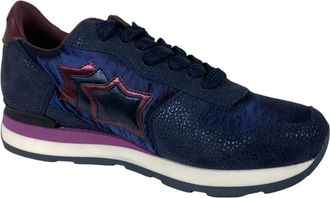Atlantic Stars Blauwe Vega Schoenen Gemaakt in Itali&euml; - Dames - Sneakers - Blauw - 41 EU - Leer - Schoenen