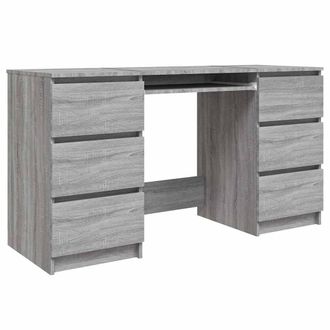vidaXL Vidaxl - Scrivania Grigio Sonoma 140x50x77 Cm In Legno Multistrato