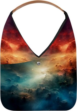 Generic Stars Nebula Reusable Lightweight Grocery Bags - Foldable Into Compact Pouch, Washable & Sturdy, Multipurpose for Shopping and Travel