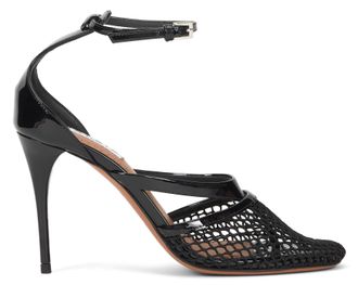Alaia Womens High-Heeled Leather Pumps Black Calfskin