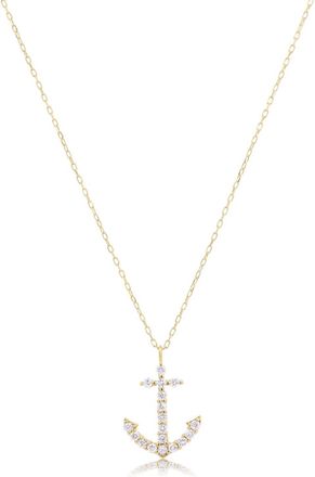 The Lovery Diamond Anchor Necklace