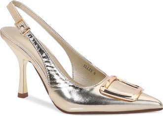 Berness Buckle Slingback Stiletto Pump in Gold at Nordstrom Rack, Size 8.5