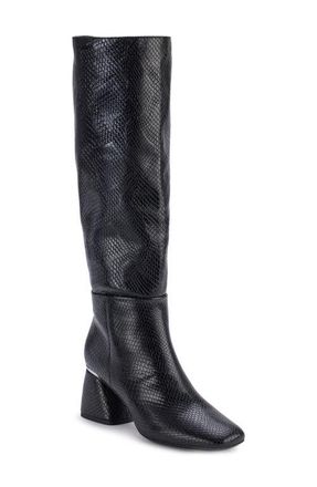 DKNY Cana Knee High Block Heel Boot in Black at Nordstrom, Size 7.5