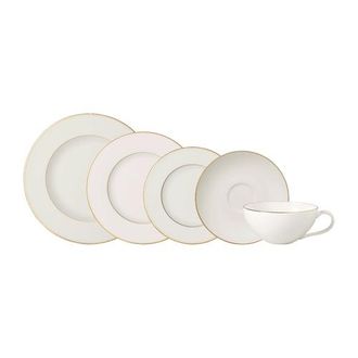 Villeroy & Boch Anmut Gold 5 Piece Place Set in White at Nordstrom