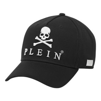 Philipp Plein Baseball Cap Skull & Bones - unisex - Petten - Zwart - ONE Size - Katoen - Accessoires