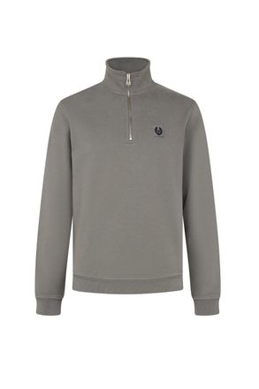 Belstaff PATCH LOGO 1/4 ZIP SWEATSHIRT Size: XXL, colour: GREY