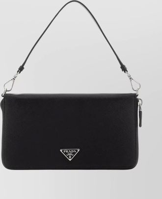 Prada leather shoulder strap document case