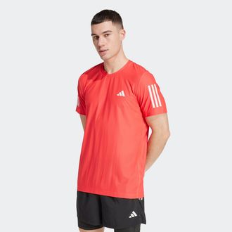 adidas Laufshirt ADIDAS PERFORMANCE OTR B TEE, Herren, Gr. L, rot (semi lucid rot), Obermaterial: 86% Polyester, 14% Elasthan, normal, Rundhals, Shirts Laufs