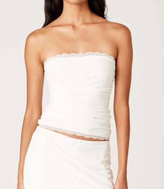 Nia Andrea Strapless Top In White