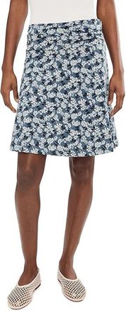 Toad&Co Chaka Skirt Womens Skirt Pacific Blue Print : XL, Cotton/Jersey/Spandex