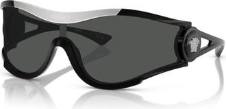 Versace Dark Grey Shield Unisex Sunglasses VE4475 GB1/87 42
