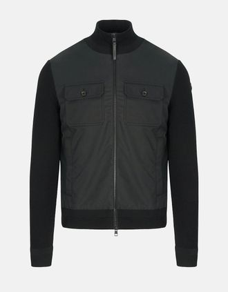 Moncler Mens Hybrid Cardigan Black - Size: XL